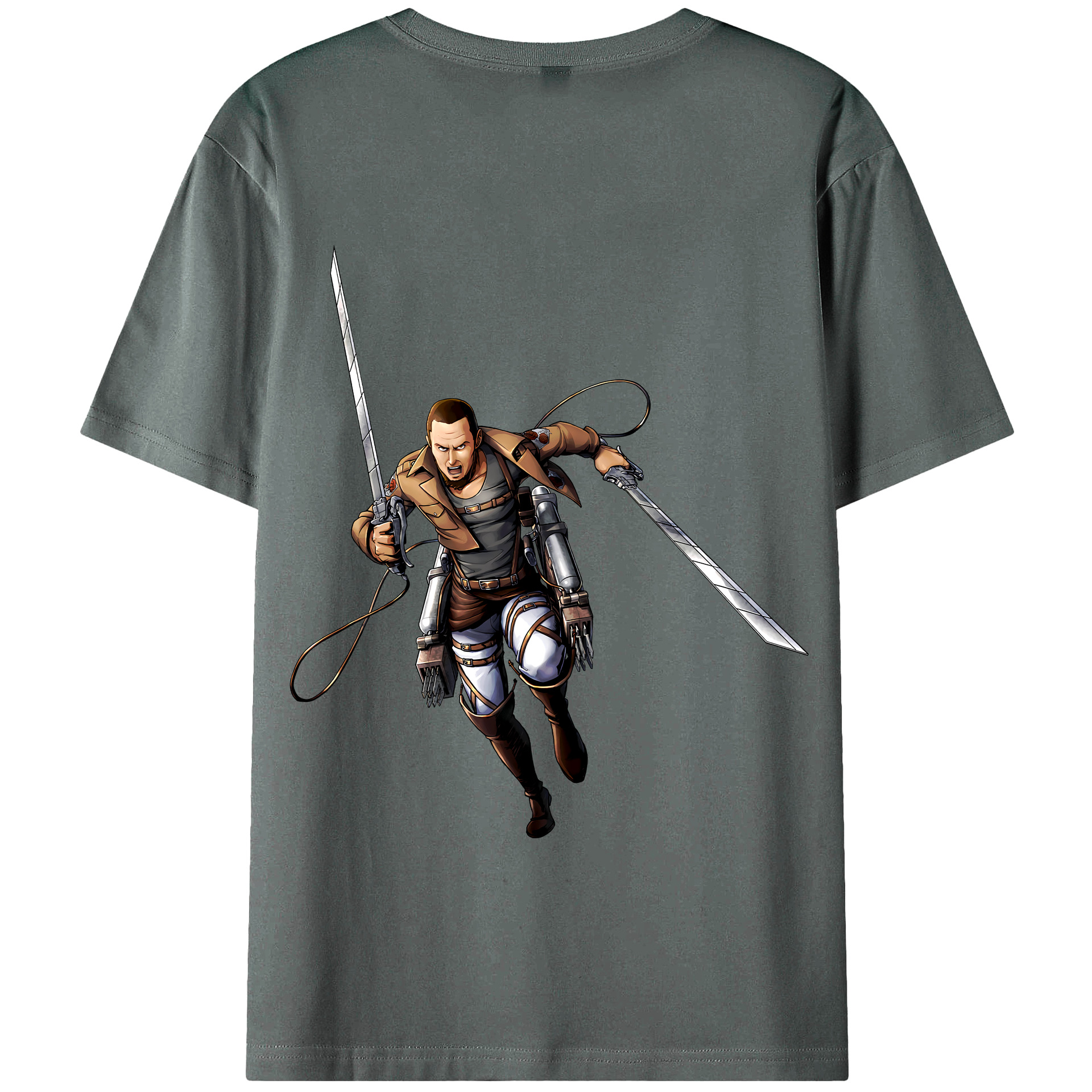 （画像用） 進撃の巨人 Attack on Titan 綿100％半袖Tシャツ（背面プリント）